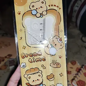 Penggaris Set 4 Pcs Butter Bear Ruler Panjang 20cm Busur Segitiga Alat Tulis Sekolah S-AT040
