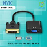 Gambar konverter dvi 24+1 to vga aktif - dvi-d to vga active converter cable Black Laptop Accessories - HITAM dari Multi Komputer Kota Administrasi Jakarta Barat 1 Tokopedia