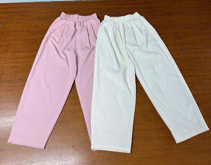 combo 2 Quần baggy có phiên bản cho nấm dáng lửng có túi cạp cao lưng chun vải đũi vân đẹp mềm