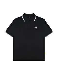 Vearst Shirt Collar Bellfast Polo Fit Hitam Kaos Pendek