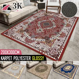 (3K) Karpet Lantai Polyester GLOSSY 200x300CM PREMIUM Anti Slip / Karpet Eropa
