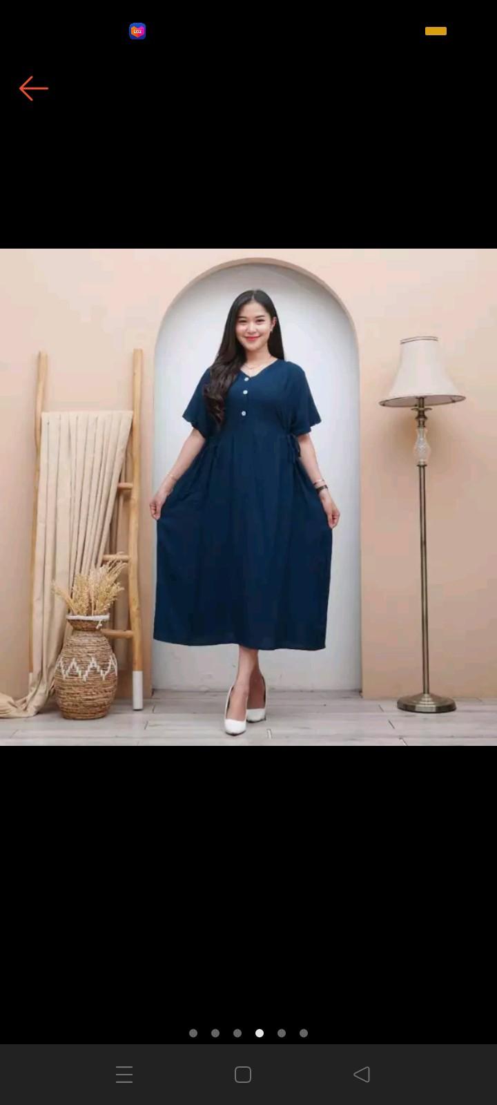 Product Introduction of Daster Rayon Polos Chibi Busui Frenly Nyaman Dress adem rayon premium Kancing Karet Pendek Simple gaun tidur Panjang Midi Katun Samping Basic Kain Merah Kimono Pantai 5