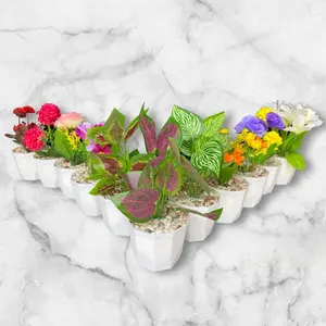 11 PAKET BUNGA HIAS ARTIFICIAL pot permata uk8cm