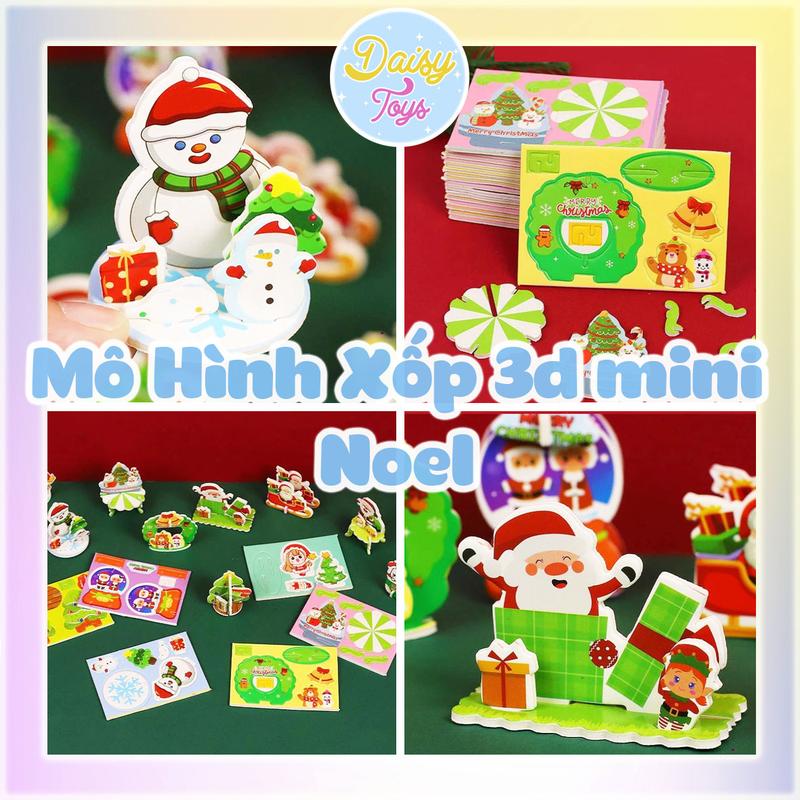  Combo Set 30 Mô Hình Xốp 3D Noel Mini-Quà Tặng Giáng Sinh-Mô hình Ba Chiều-Đồ Chơi Trẻ Em Mẫu Giáo 