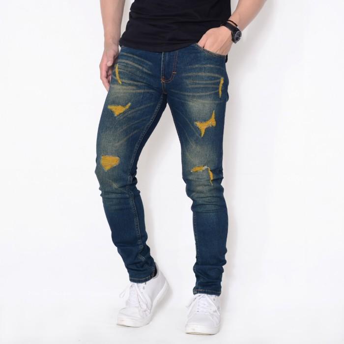 Product Introduction of Celana Jeans sobek lutut robek ripped Hitam destroy premium 24
