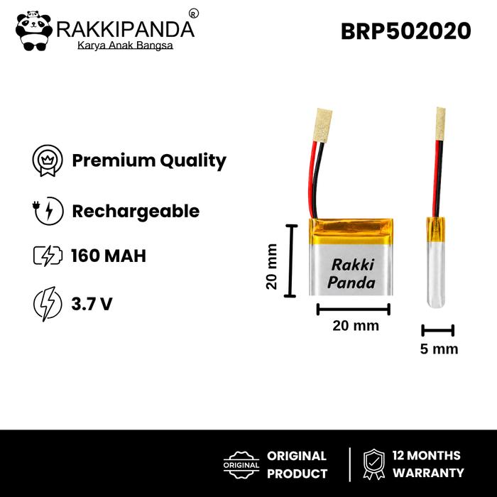 Gambar RakkiPanda Baterai Pouch Universal Li-Po 3.7V 160mAh Tanpa Soket dari Rakki Panda Indonesia Kota Administrasi Jakarta Pusat Tokopedia