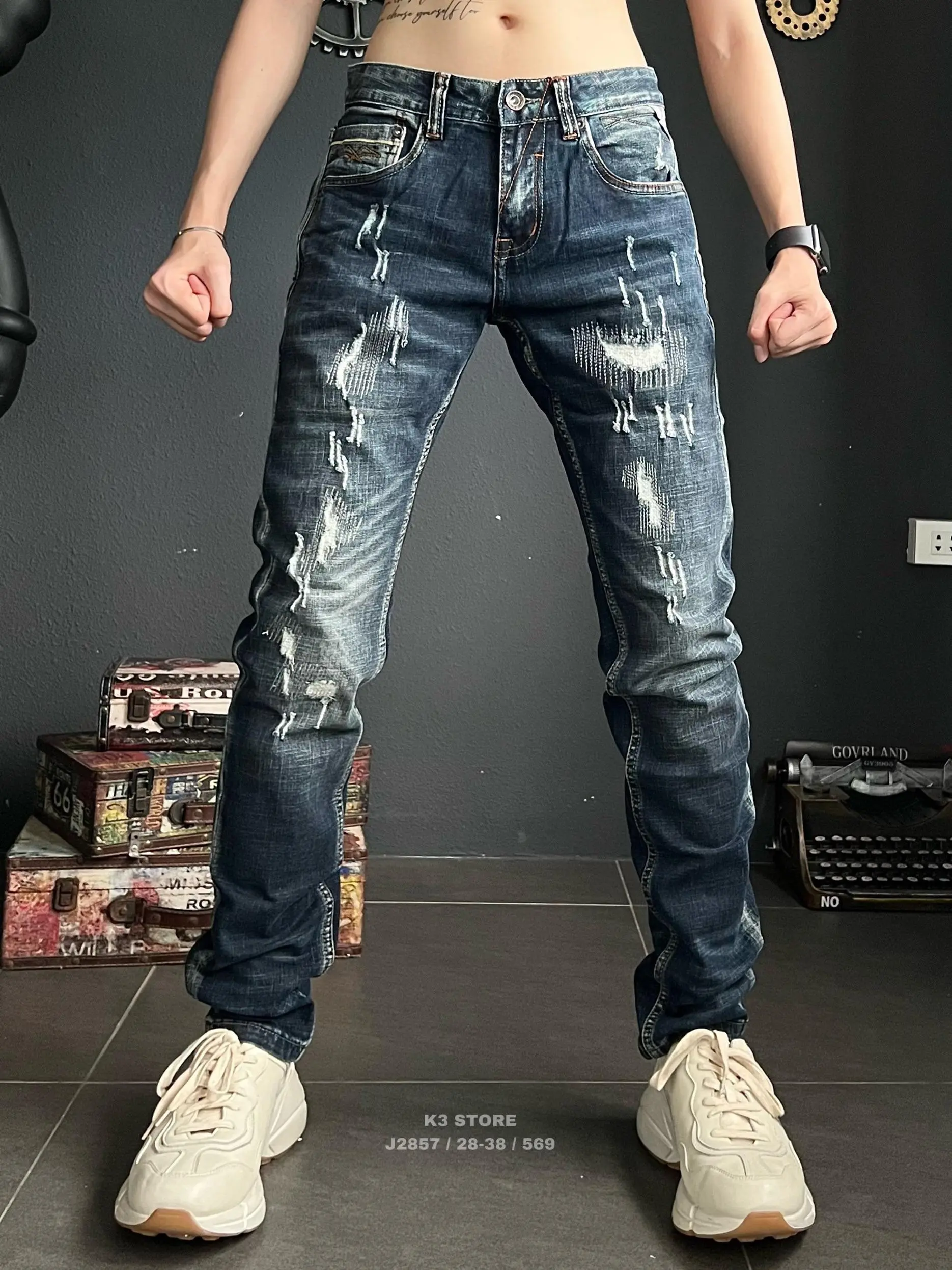 [DEAL BỎ MẪU] QUẦN JEANS QC NAM DÀI NHIỀU MẪU THÊU TÚI  - CO GIÃN - THOẢI MÁI