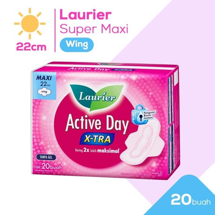 Gambar Laurier Active Day Maxi 20s - Pembalut Wing 22cm dari KAO Indonesia Kab. Bekasi Tokopedia