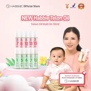 Habbie Aromatic Minyak Telon Roll On Tea & Flower Series 10ml - Minyak Telon Wangi Tahan Lama/Wanginya Beda/Gantinya Parfum Bayi - Halal BPOM
