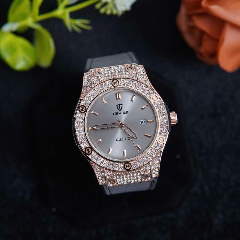 TT D31 Đồng Hồ NAm TEVISE màu XA MẠC XÁM DÂY DA Chính Hãng Phiên Bản CAo CẤp Thời Trang Sang Trọng Bảo hành 12 tháng - D31