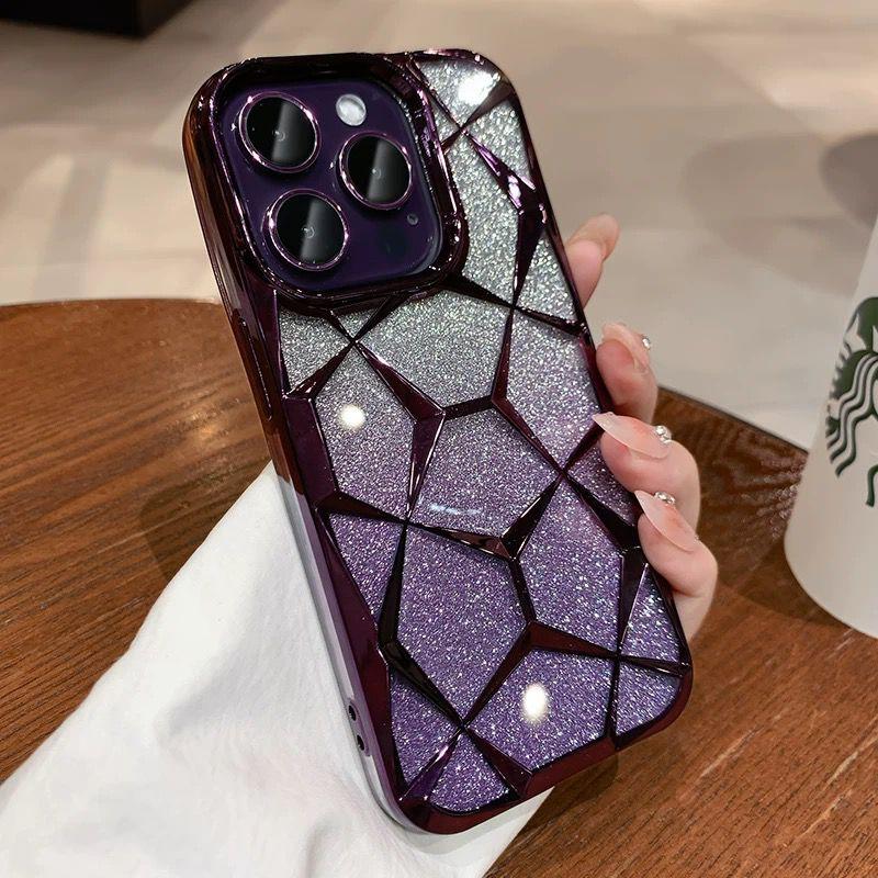 Case Glitter Luxury Quicksand Crystal Chrome 2 In 1 Compatible Iphone 7 8 7+ X Xs Xr 11 12 13 14 15 16 Pro Plus Promax Frame Casing CoverRCI278 5