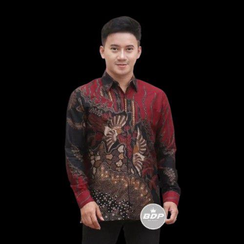 New Kemeja Pria Batik Lengan panjang Premium terbaru size M L XL XXL kekinian 2
