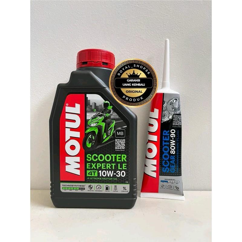 OLI MOTUL SCOOTER EXPERT LE SAE 10W-30 800 ML - 1 LITER  (HIJAU) ORIGINAL Kendaraan Mesin Motor Motorcycle Oil 1