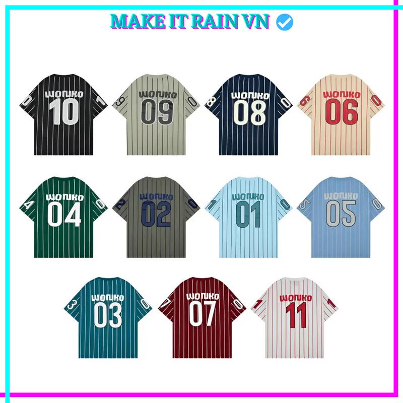 [MUA ÁO CÓ QUÀ] Áo Thun Nam Nữ SỐ THỂ THAO Make It Rain, Áo Phông Unisex Form Rộng Top Menswear Cổ Tròn
