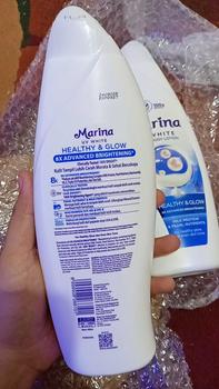 Product Review of Marina Hand Body Lotion UV White - Healthy & Glow [460 ml / 2 pcs] Exp : 09.2027 - Mencerahkan Kulit from d**💖 2