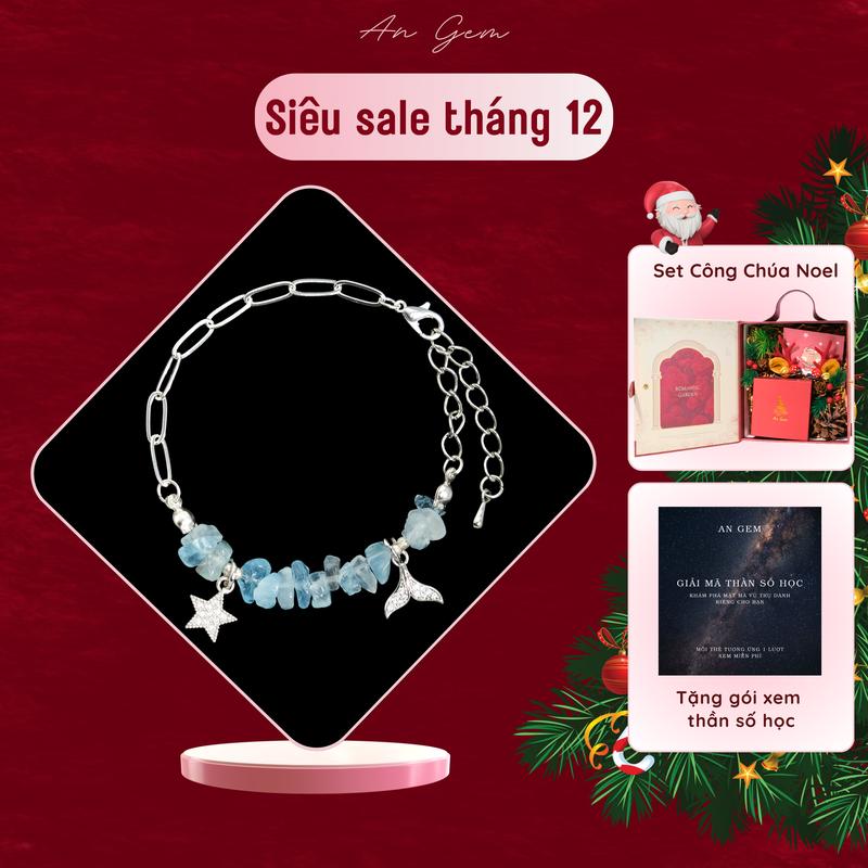  Vòng tay nữ đá thô phong thủy tự nhiên An Gem mix charm xích cá tính lắc tay nữ freesize phụ kiện Bracelet tinh tế quà tặng sinh nhật giáng sinh Noel Tết Valentine  TẶNG GÓI XEM THẦN SỐ HỌC  