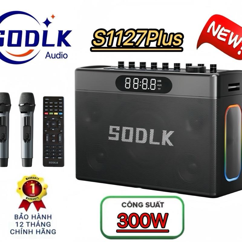 SODLK Loa Karaoke S1127Plus Công Suất 300W Bluetooth 5.3 Tặng 2 Micro Không Dây Pin 19800mAh Dây Đeo Tiện Lợi Bảo Hành 12 Tháng