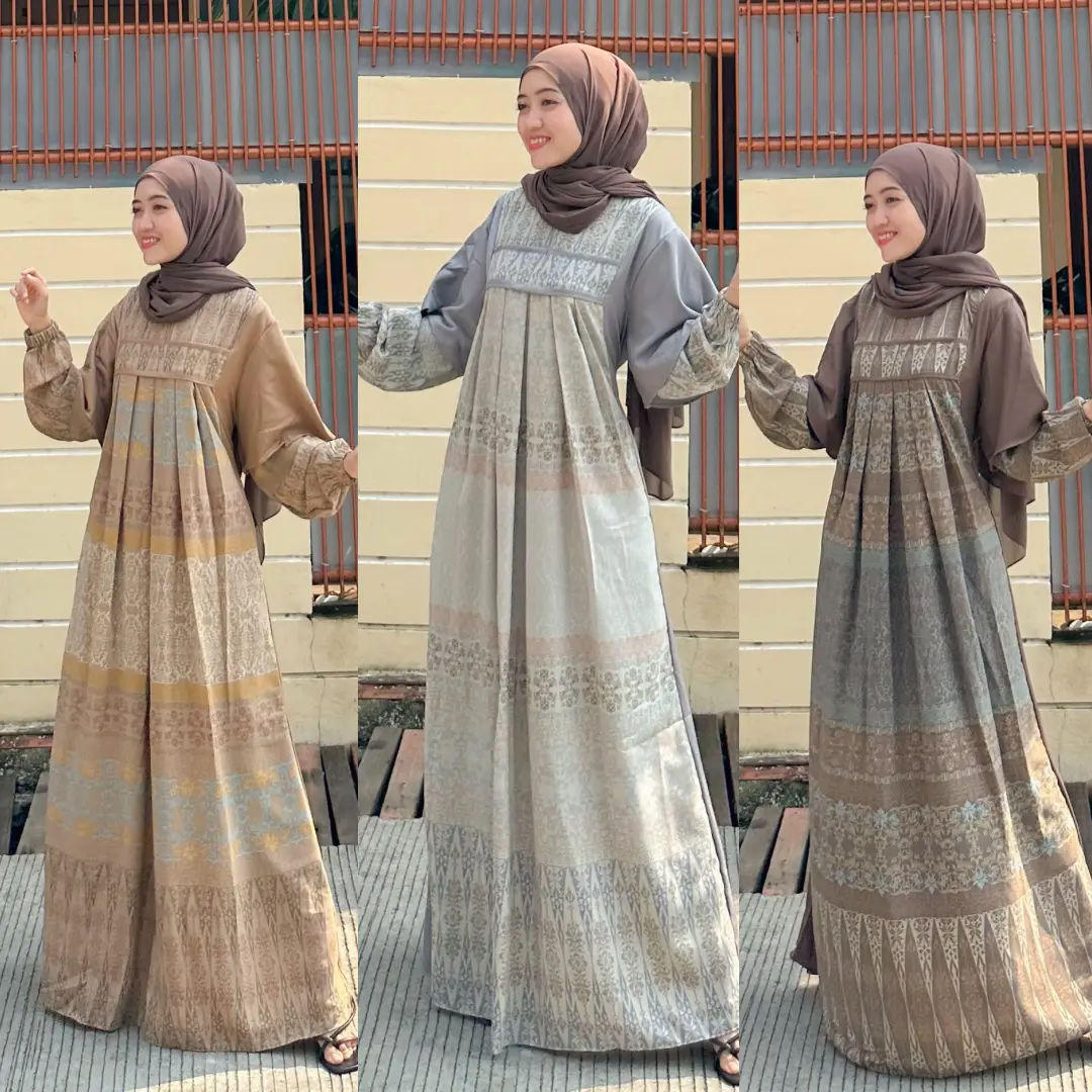 Joley Cloth - Ameena Dress Allsize Katun Lionel Richie Gamis Terbaru Kondangan Baju Mewah dan Pesta Muslim Wanita Lembut Wudhu Katun Panjang Motif