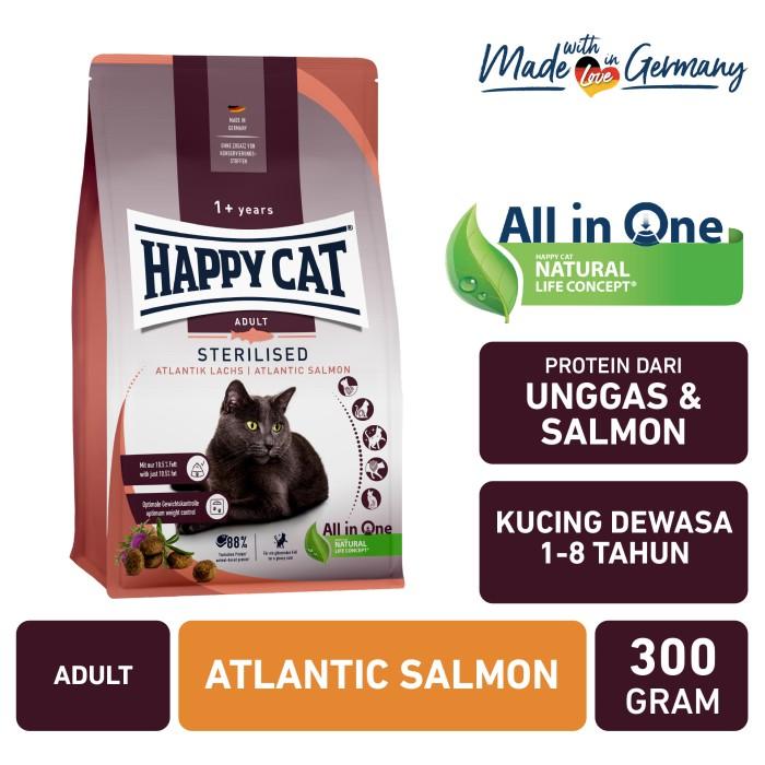 Gambar Happy Cat Makanan Kucing Dewasa Sterilised Atlantic Salmon 300gr dari Happy Dog Happy Cat Indonesia Kota Administrasi Jakarta Utara Tokopedia