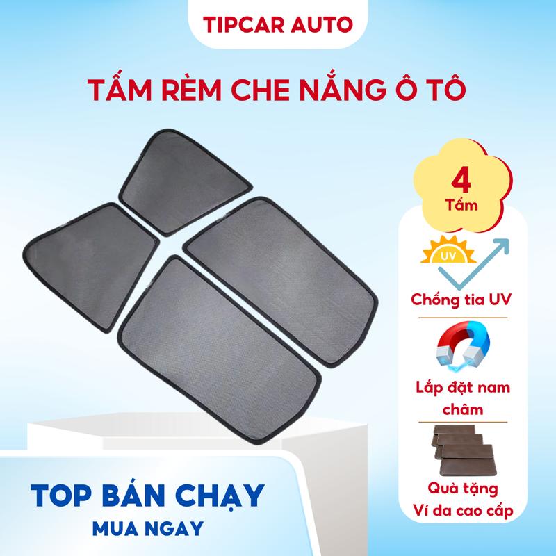 Rèm Che Nắng Ô Tô 4 Cửa Thông Minh Tự Cuốn Tấm Che Nắng Kính Nam Châm Cao Cấp Dạng Lưới Tiện Dụng