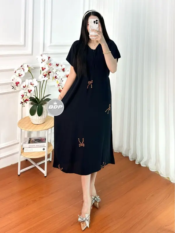 Daster Chibi 3/4 Daster Viral - Bahan Shantung Rayon Tebal Busui Bumil Wanita Motif 0