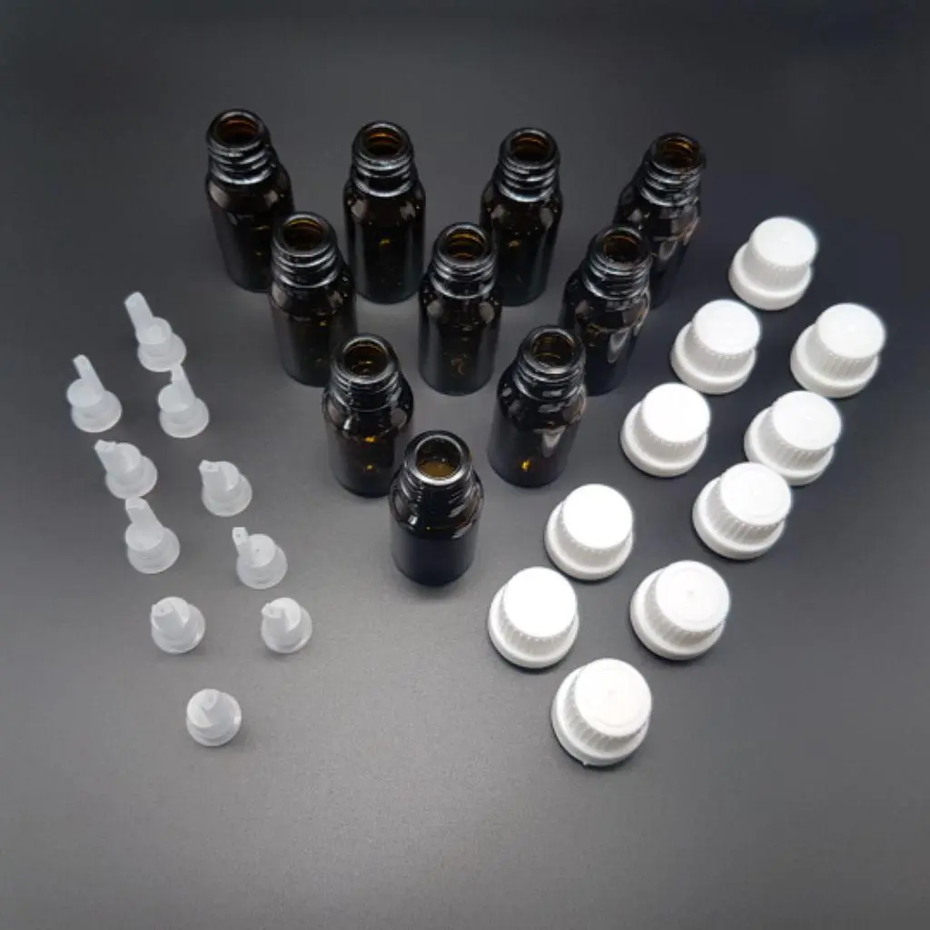 10ml Amber Glass essential oil bottle (10pcs) | skinplusllp0214