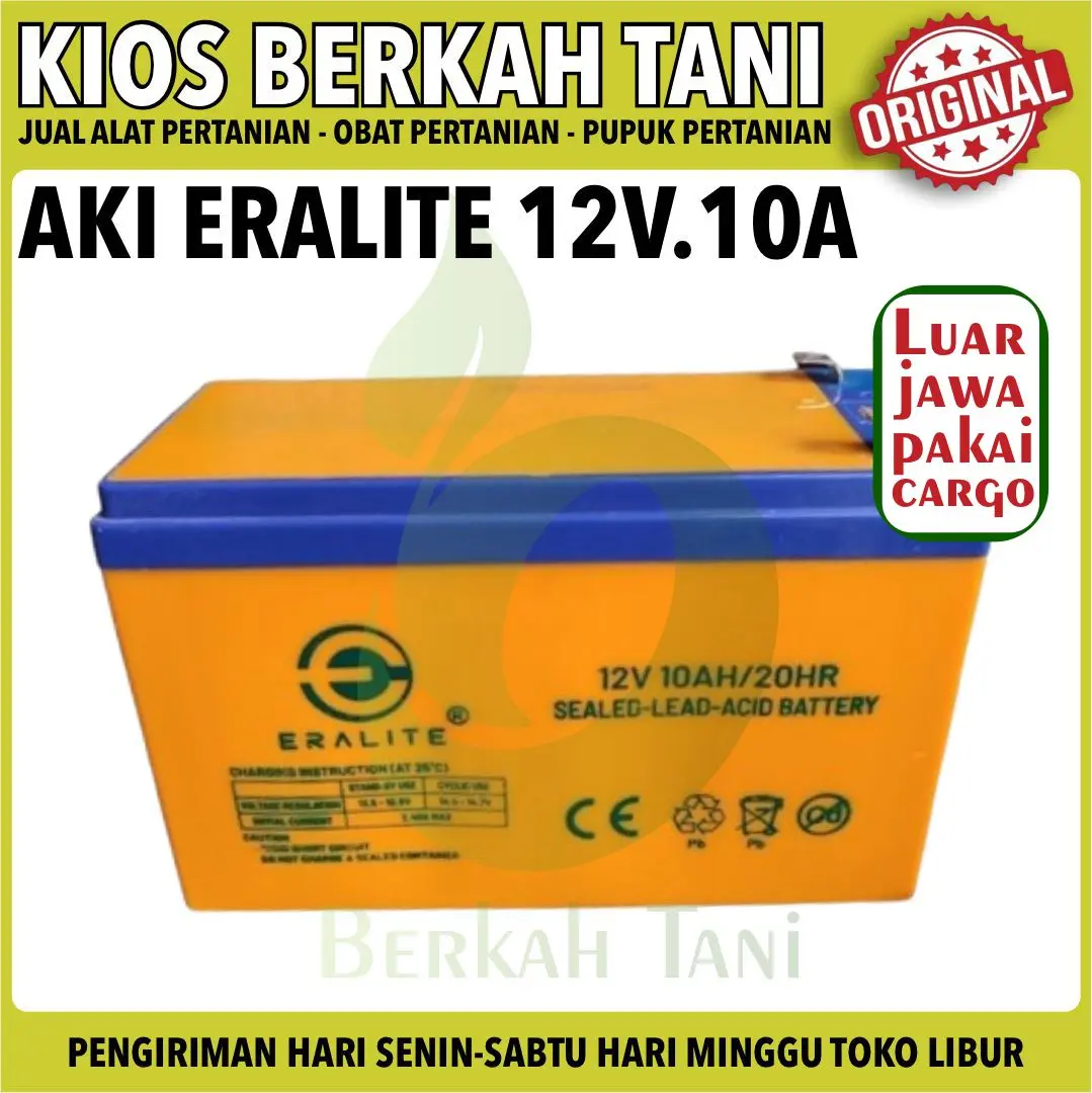 Aki Battery Baterai UPS Sprayer Elektrik 12V 10AH 12 V 10 A AH Ampere Eralite