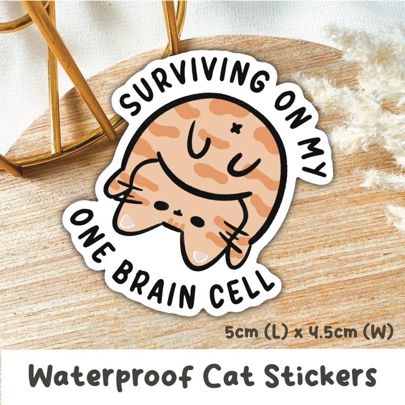 [STICKER] - Surviving On My One Brain Cell (waterproof) - TikTok Shop ...