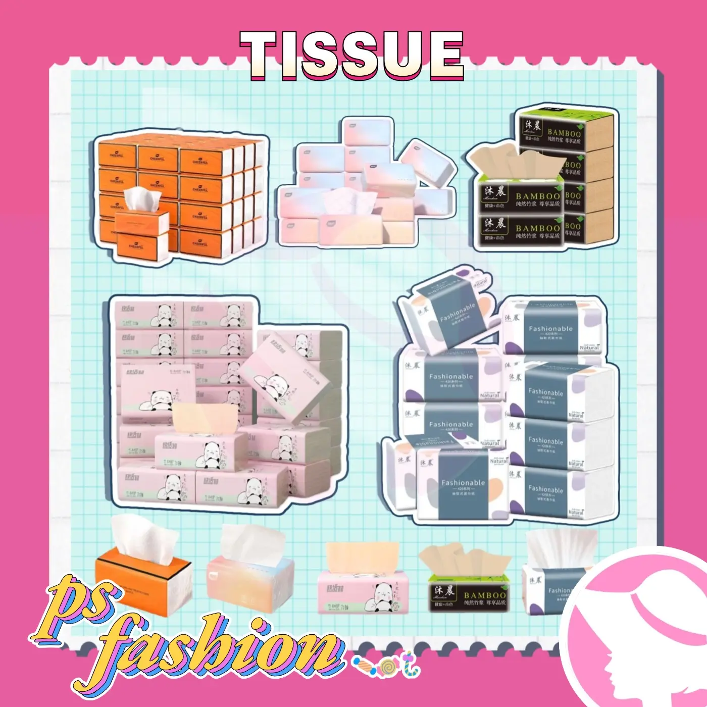 Bamboo Tissue 70 Pull 4 Layers High Quality Tissue For Office & Household Use Tisu