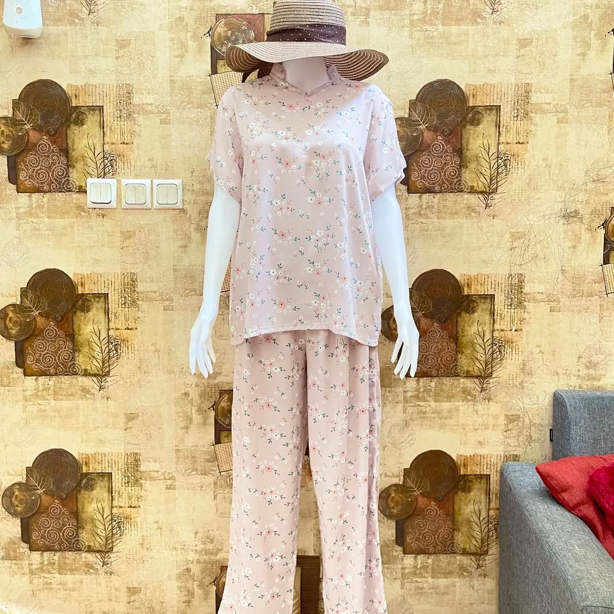 Baby Pink One set Pajamas Setelan