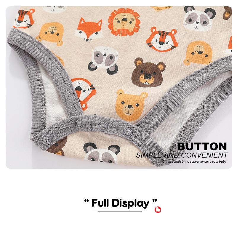 Quần Áo Trẻ Em Kiddiezoom, 4 Mảnh, Bốn Mùa, Unisex, Thiết Kế Hoạt Hình, ngắn Tay, Thích Hợp Cho Em Bé Trai Và Bé Gái, Áo Liền Quần, Dễ Thương, 100% Bông, Quần Áo Sơ Sinh 9