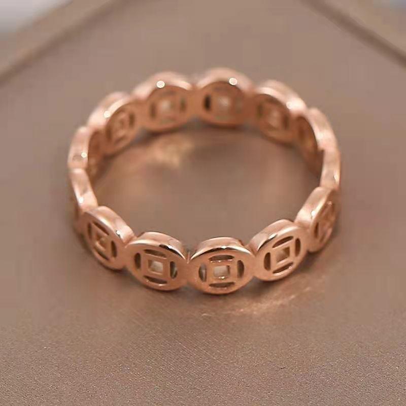 Set Cincin Gelang Pembawa Keberuntungan Model Terbaru Bahan Titanium Steel Anti Karat & Anti Pudar Beli 1 Gratis 1 Aksesori Harian Desain Simple Cocok Pakai Sehari-hari