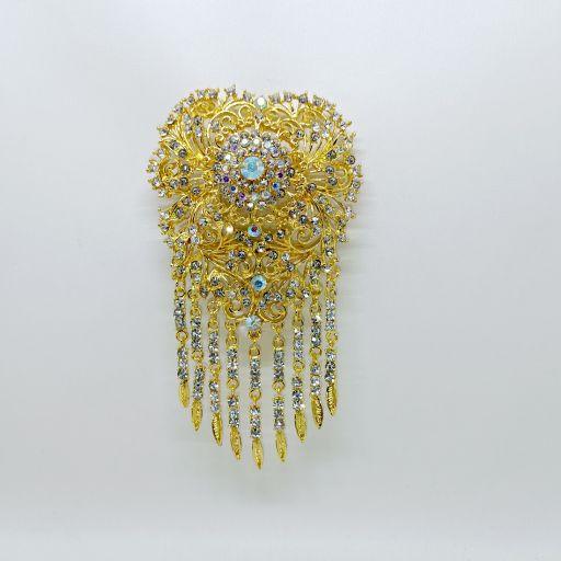 MODEL TERBARU BROS JUNTAI EMAS JUMBO PREMIUN BROS KEBAYA Bross Elegan Emas Putih Aksesoris Bunga Wanita Clips