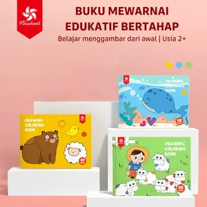 Pinwheel Drawing Coloring Book Buku Mewarnai Anak Bertingkat Mainan Edukasi Latihan Kreativitas untuk Anak 3 Tahun Ke Atas