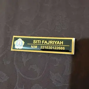 Name Tag Nama Dada papan nama resin Akrilik  Peniti Magnet Satuan SISWA Dokter Guru ASN Pegawai