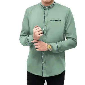 Baju Koko Pria Muslim TOYOBO Katun Lengan Panjang Size M-3XL / 22845 Kancing Dewasa