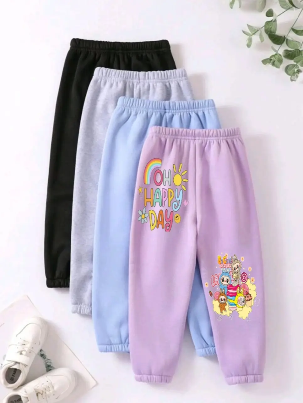 Celana Anak Labubu untuk Anak Perempuan, Celana Panjang Setelan, Usia 3-10 Tahun - Fashion