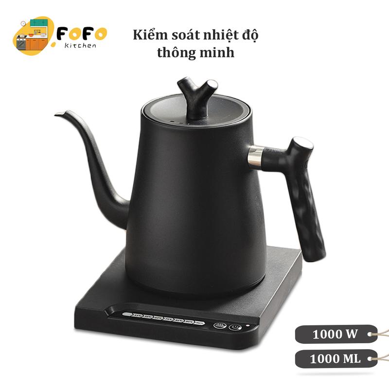 Ấm điện cổ ngỗng 1000ML kiểm soát nhiệt độ thông minh Ấm đun siêu tốc 1000W…