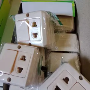 [HAO] Sakelar ON/OFF+Stop kontak Harga Super promo warna cream/Sakelar murah Kotak