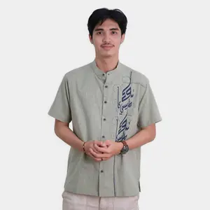 POSHBOY Baju Koko Lengan Pendek Baju Muslim Pria Bahan Katun - Levant