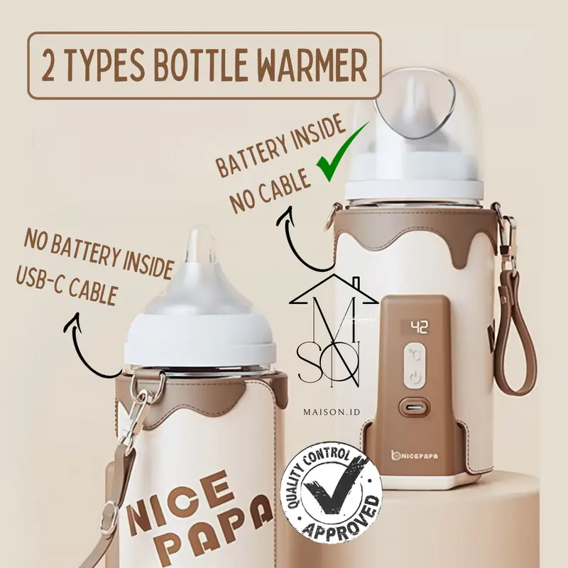 Portable Bottle Baby Warmer With Battery Pemanas Penghangat Susu Bayi Pemanas Asi Dengan Usb & Battery Botol Bayi Cewek Cowok 5