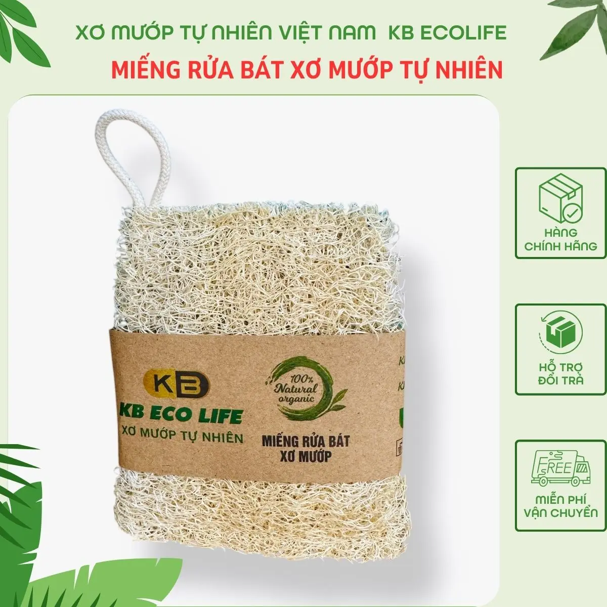 Miếng rửa bát xơ mướp tự nhiên nguyên bản, không hóa chất tẩy trắng, tạo bọt rửa sạch chén bát loofah  rag miên  gruachen mieng rua