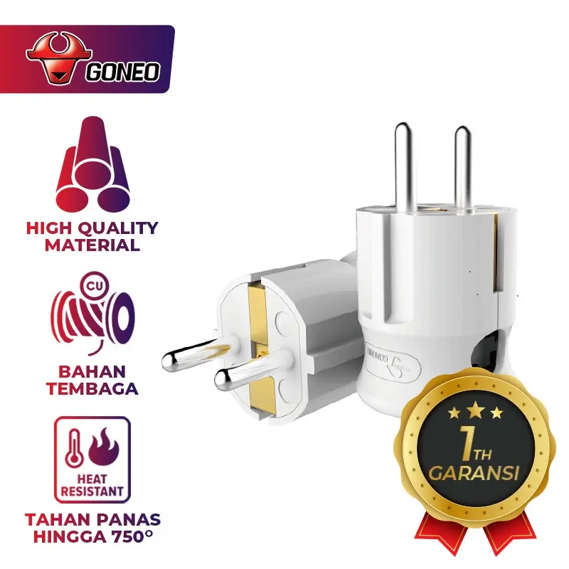 STEKER LISTRIK GONEO G10L5 Plug Arde Colokan Listrik 16A 4000 Watt SNI ...