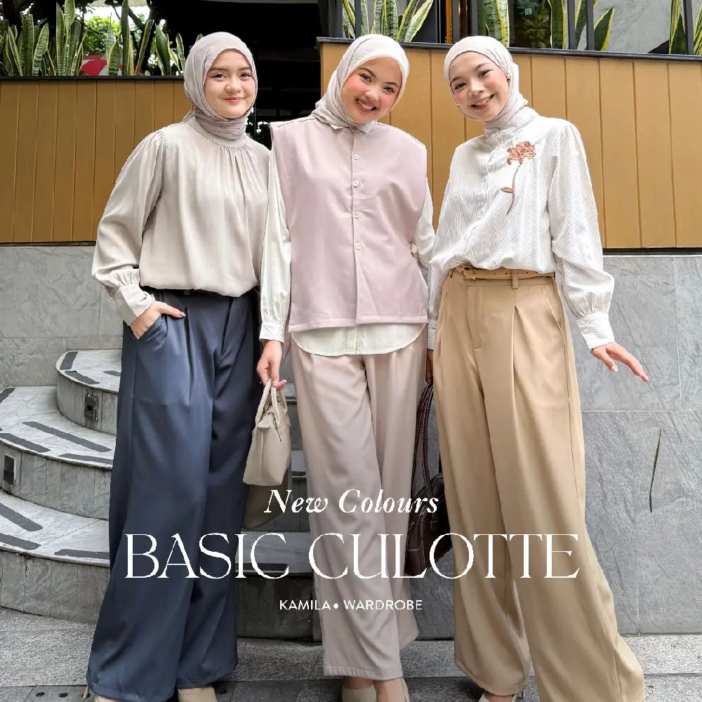 Kamila - BASIC KULOT || Celana Kulot Panjang Wanita