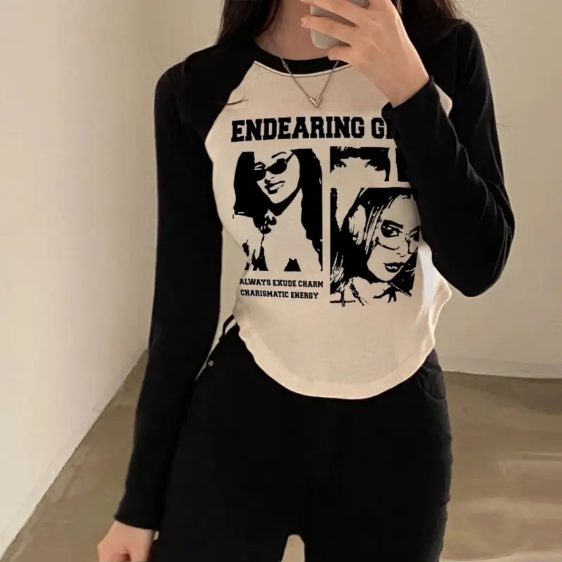￼Kaos Lengan Panjang Wanita ENDEARING GIRL Knit Rib (LD 88, P 52) 0