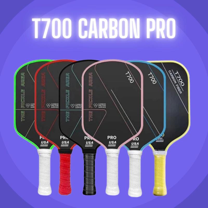 Vợt Pickleball T700 16mm, Làm Bằng Sợi Carbon Thô, Bề Mặt Nhám, Tay Cầm Chống Trượt, Chống Trượt, Tuân Thủ USAPA vợt    pickleball