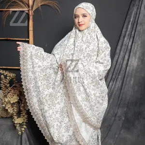 Mukena Dewasa MEIRA 2 in 1 Katun Foil Premium Renda Giper Mewah Cantik Lembut Atasan Bawahan Panjang Tebal Traveling Muslim
