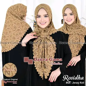 Alfiera - ROSIDHA Segitiga Instant Hijab Pad Gesper jersey KNIT By Dauragama Muslim