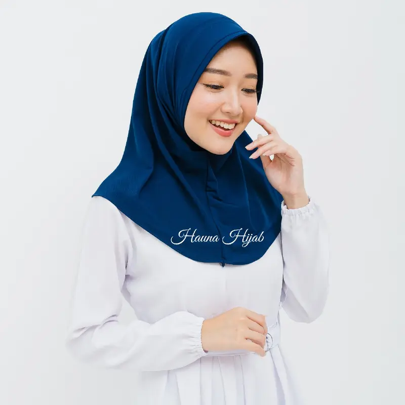 Jilbab Olahraga Jersey Super Premium Ukuran s Hauna Hijab - Simple dan Nyaman - Variasi, Muslim, Kerudung, Tebal, Katun, Stretch, Instan, Cantik 2