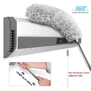 Kemoceng Bulu Mikrofiber 280cm - Ideal untuk Kipas, Tirai, & Jaring Laba-laba! pp dapat dilipat lap/kepala lap kemoceng tinggi serbaguna kuat bisa dipakai ulang